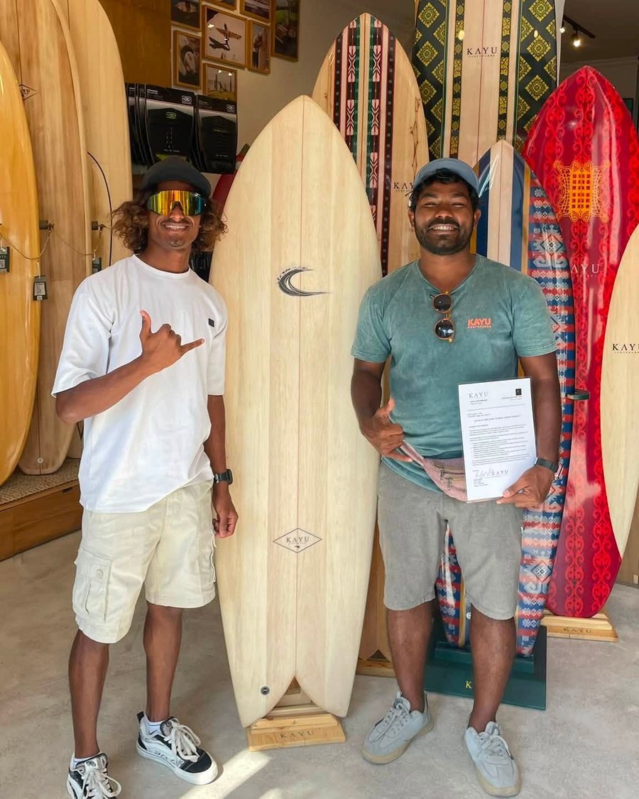 Fahad and Jahed at KAYU Surfboards, Canggu, Bali