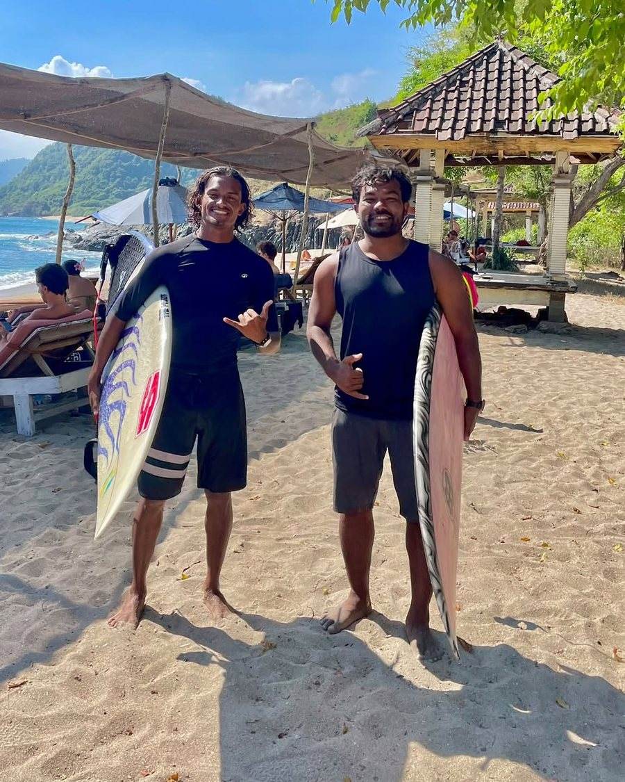 Fahad and Jahed after a surf
