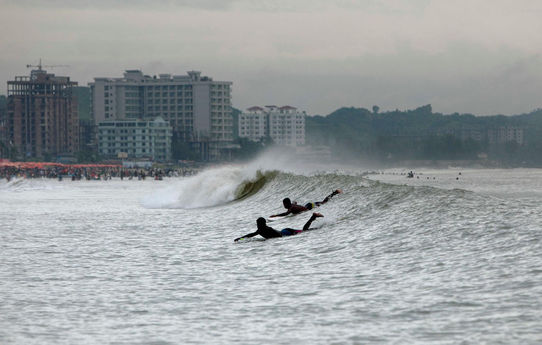 Surfing at Cox's Bazar